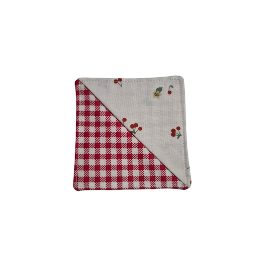 Cherry Fabric Corner Bookmark