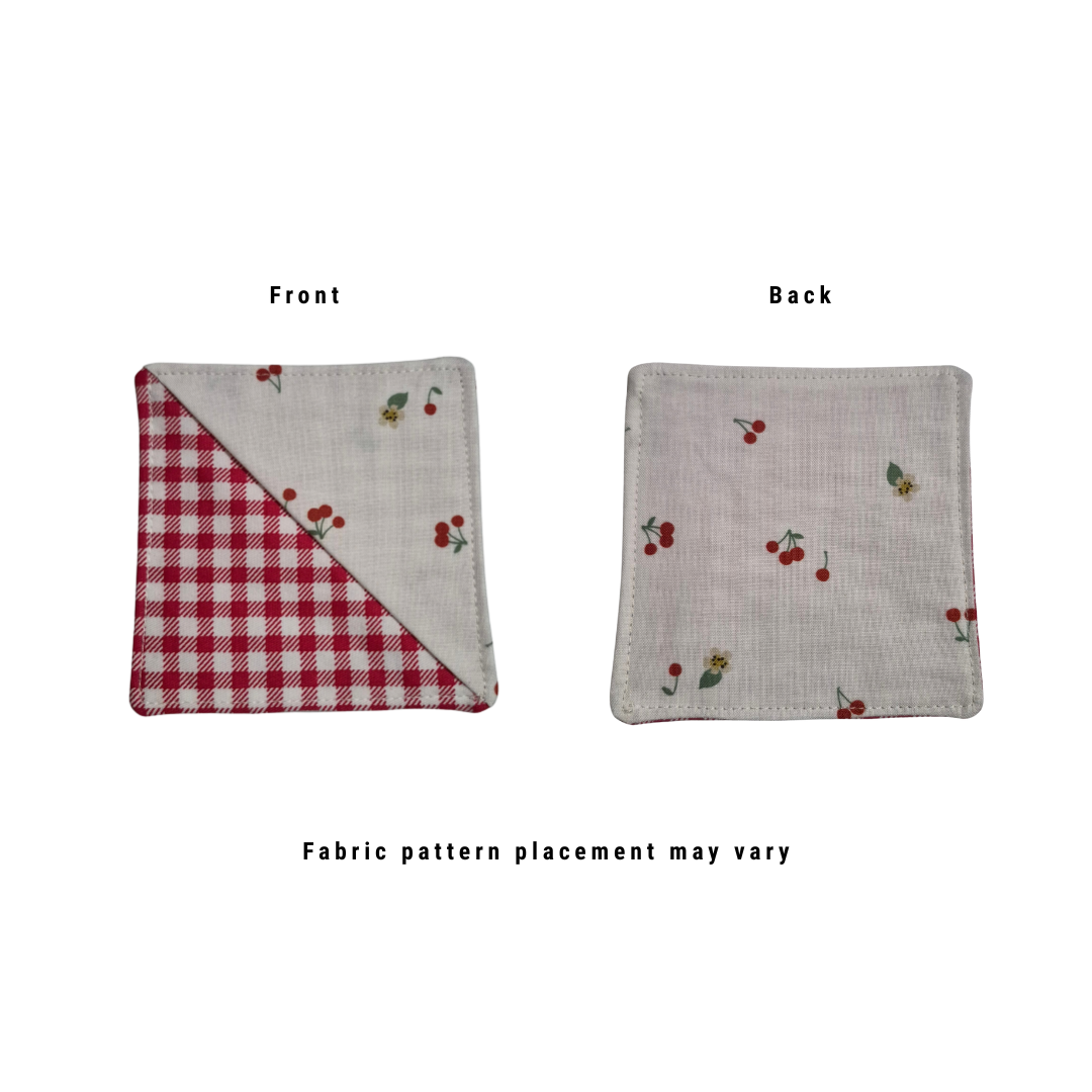 Cherry Fabric Corner Bookmark