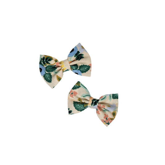 Everly Mini Hair Bow Set - Cream