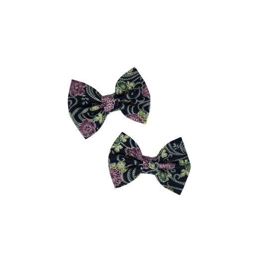 Hana Mini Hair Bow Set - Blue