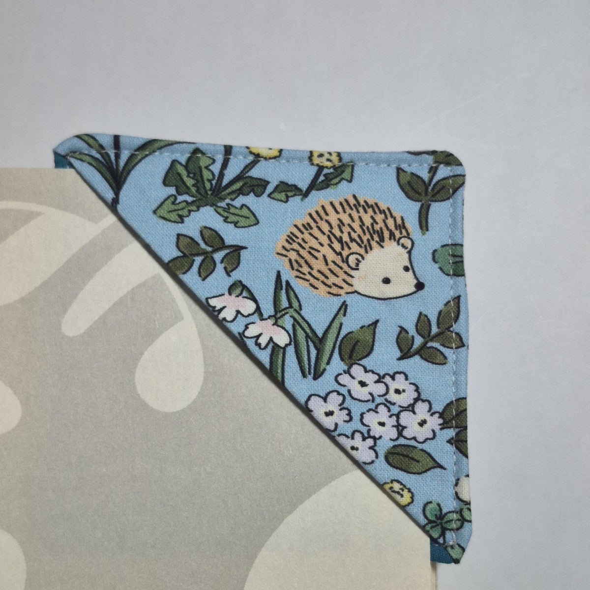 Hedgehog Fabric Corner Bookmark