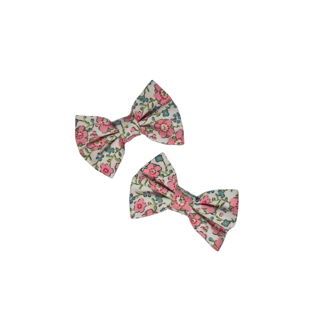 Lucia Mini Hair Bow Set - Pink