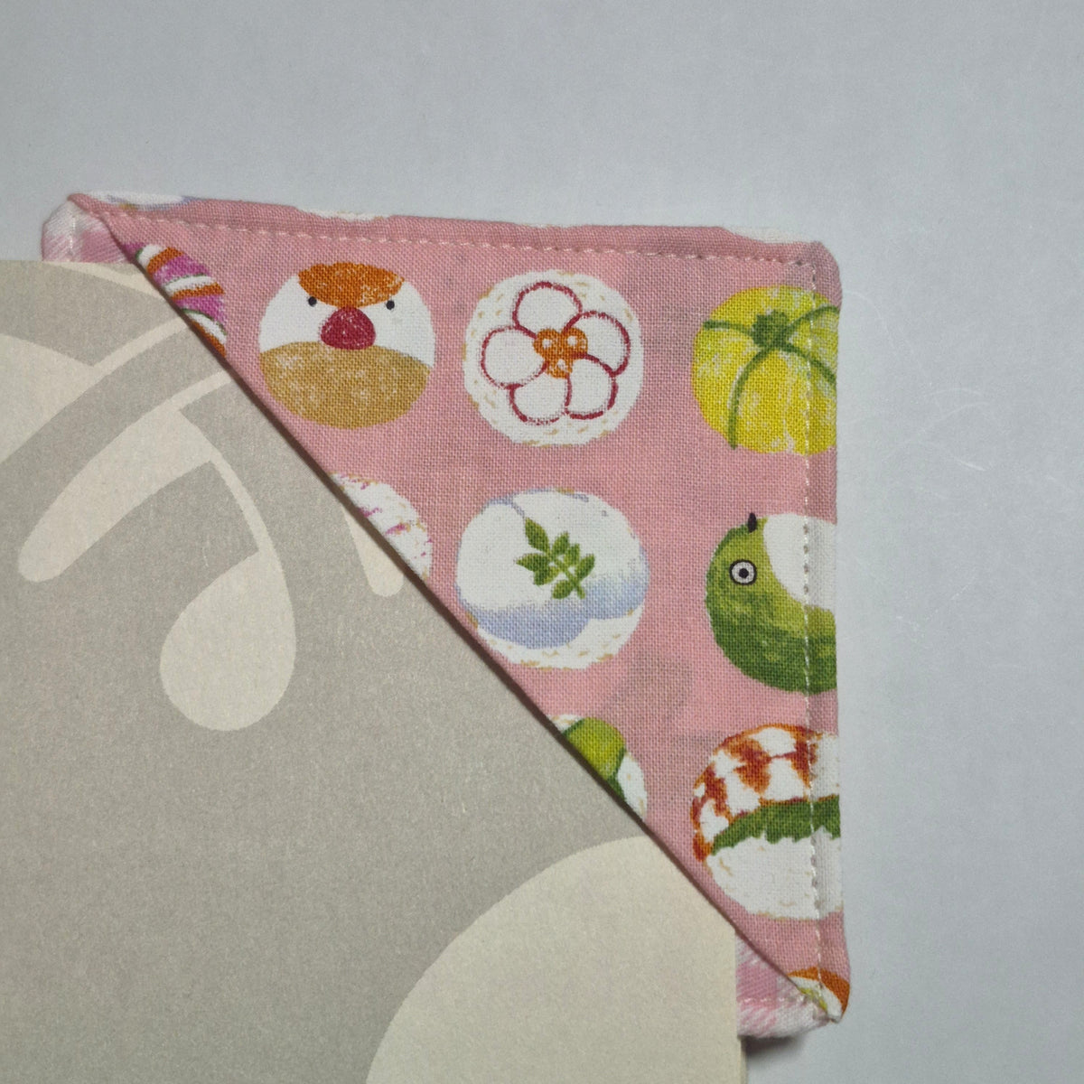 Temari + Sushi Ball Fabric Corner Bookmark